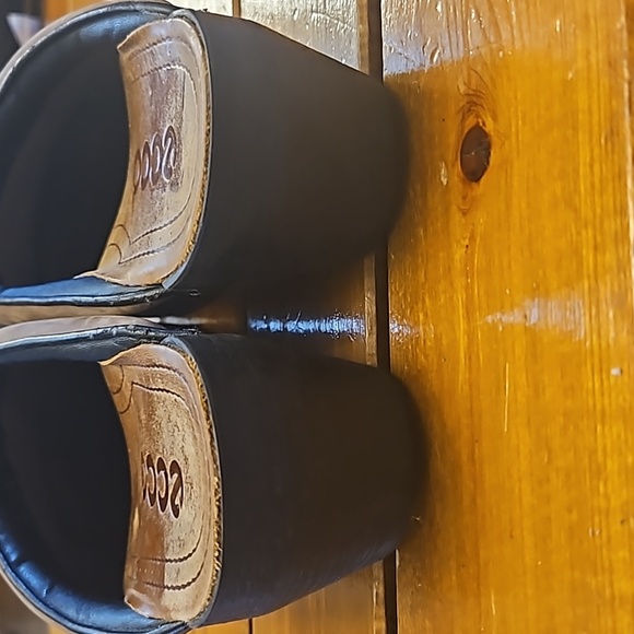 Leather Ecco mule / clogs sz. 41 or 8.5 - Picture 5 of 7